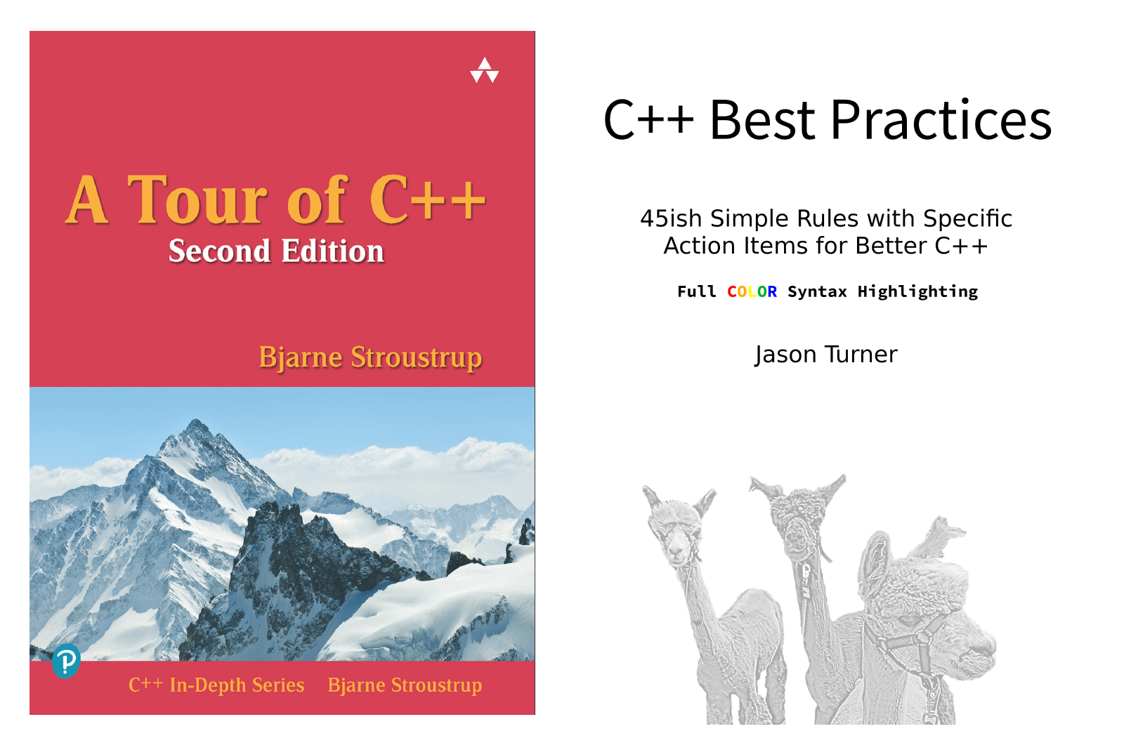 Covers of “A Tour of C++” and “C++ Best Practices”